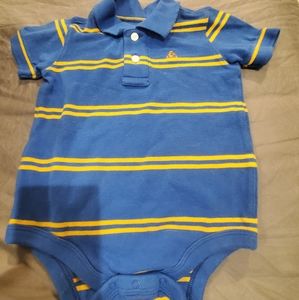 Short sleeve polo style onesie